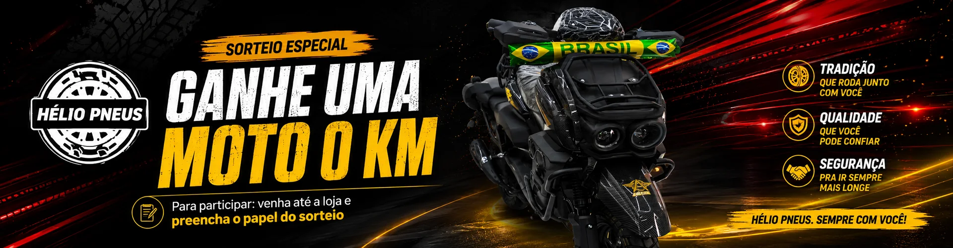 Sorteio especial: ganhe uma moto 0 km